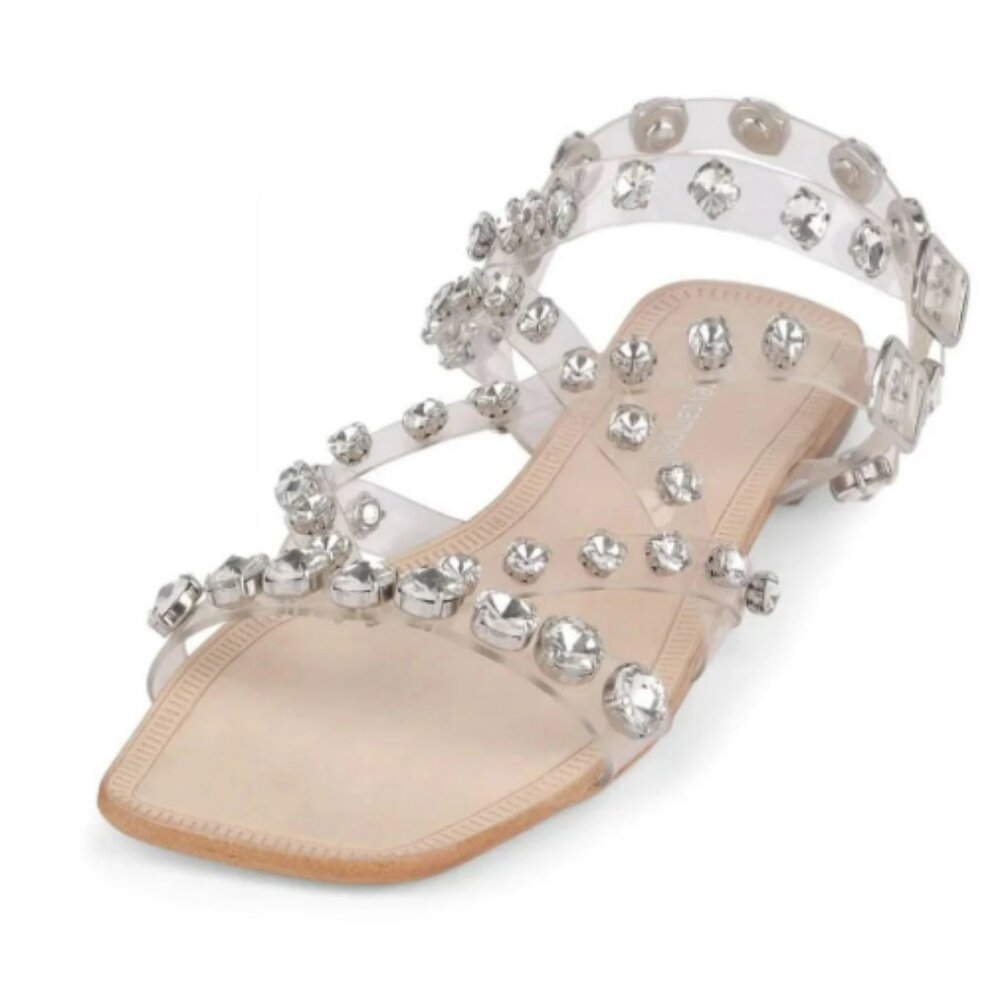 Jeffrey Campbell Calath Rhinestone Jelly Sandals